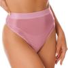 Hedmy Women Oil Glossy Seamless High Waist Booty Shorts Hot Pants High Cut Briefs Rave Dance Bottoms Pink X-Large view 1
