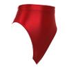 Hedmy Women Oil Glossy Seamless High Waist Booty Shorts Hot Pants High Cut Briefs Rave Dance Bottoms Burgundy Medium view 4
