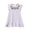 HINTINA Toddler Little Girl Kids Mexican Ethnic Embroidery Floral Dress Sleeveless Sundress 6T 6 Years White view 1