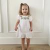 HINTINA Toddler Little Girl Kids Mexican Ethnic Embroidery Floral Dress Sleeveless Sundress 6T 6 Years White view 2