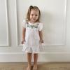 HINTINA Toddler Little Girl Kids Mexican Ethnic Embroidery Floral Dress Sleeveless Sundress 6T 6 Years White view 3
