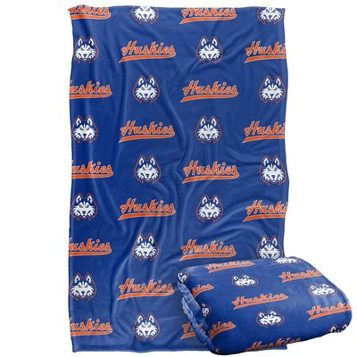 Houston Christian University Huskies Blanket, 36"x58" Logo Pattern, Silky Touch Super Soft Throw