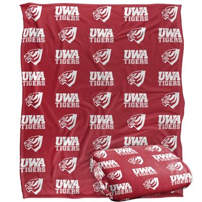 University of West Alabama Tigers Blanket, 50"x60" Logo Pattern, Silky Touch Super Soft Throw