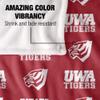 University of West Alabama Tigers Blanket, 50"x60" Logo Pattern, Silky Touch Super Soft Throw view 4