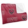 Central Washington University Wildcats Blanket, 36"x58" Logo Pattern, Silky Touch Super Soft Throw view 3