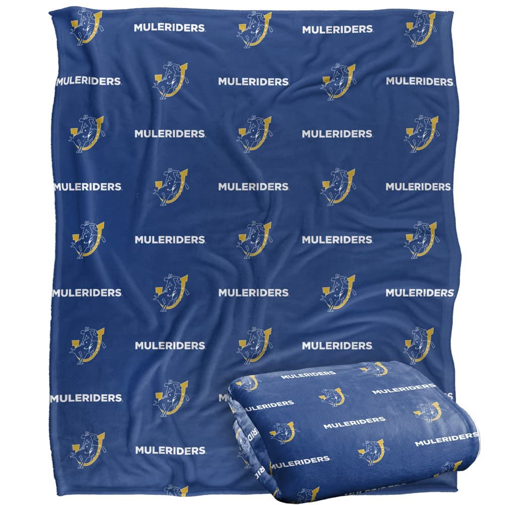 Southern Arkansas University Muleriders Blanket, 50"x60" Logo Pattern, Silky Touch Super Soft Throw