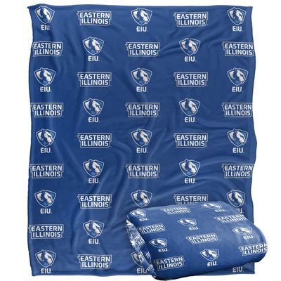 Eastern Illinois University Panthers Blanket, 50"x60" Logo Pattern, Silky Touch Super Soft Throw