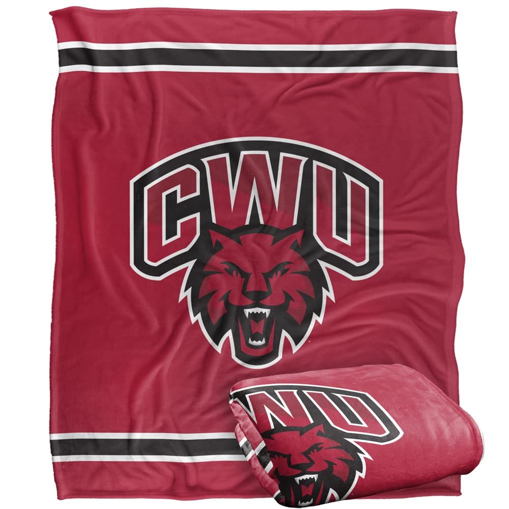 Central Washington University Wildcats Blanket, 50"x60" Primary Logo, Silky Touch Super Soft Throw