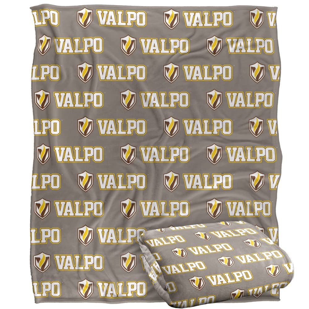 Valparaiso University Beacons Blanket, 50"x60" Logo Pattern, Silky Touch Super Soft Throw