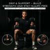 BREAKING LIMITS Set of Lifting Straps & Wrist Wraps - 2 Wrist Bandages, 2 Lifting Aids - Strength Training, Weight Lifting, Bodybuilding, Lift Training, Powerlifting, One Size | (Black) view 2