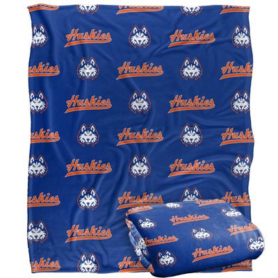 Houston Christian University Huskies Blanket, 50"x60" Logo Pattern, Silky Touch Super Soft Throw