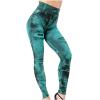 Soft Denim Tie Dye Jeggings for Women High Waist Distressed Fake Jeans Legging with Pockets High Waisted Yoga Pants view 1