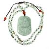 2" China Certified Grade A Nature Hisui Jadeite Jade Light Green Blessing Pig Hand Carved Necklace Pendant 2537 view 1