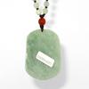 2" China Certified Grade A Nature Hisui Jadeite Jade Light Green Blessing Pig Hand Carved Necklace Pendant 2537 view 3