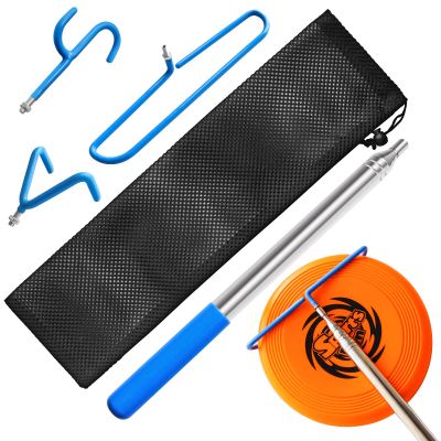 VOOADA 3-in-1 Disc Retriever, Extends up to 16ft; Includes Carrying Bag, Stainless Steel Design