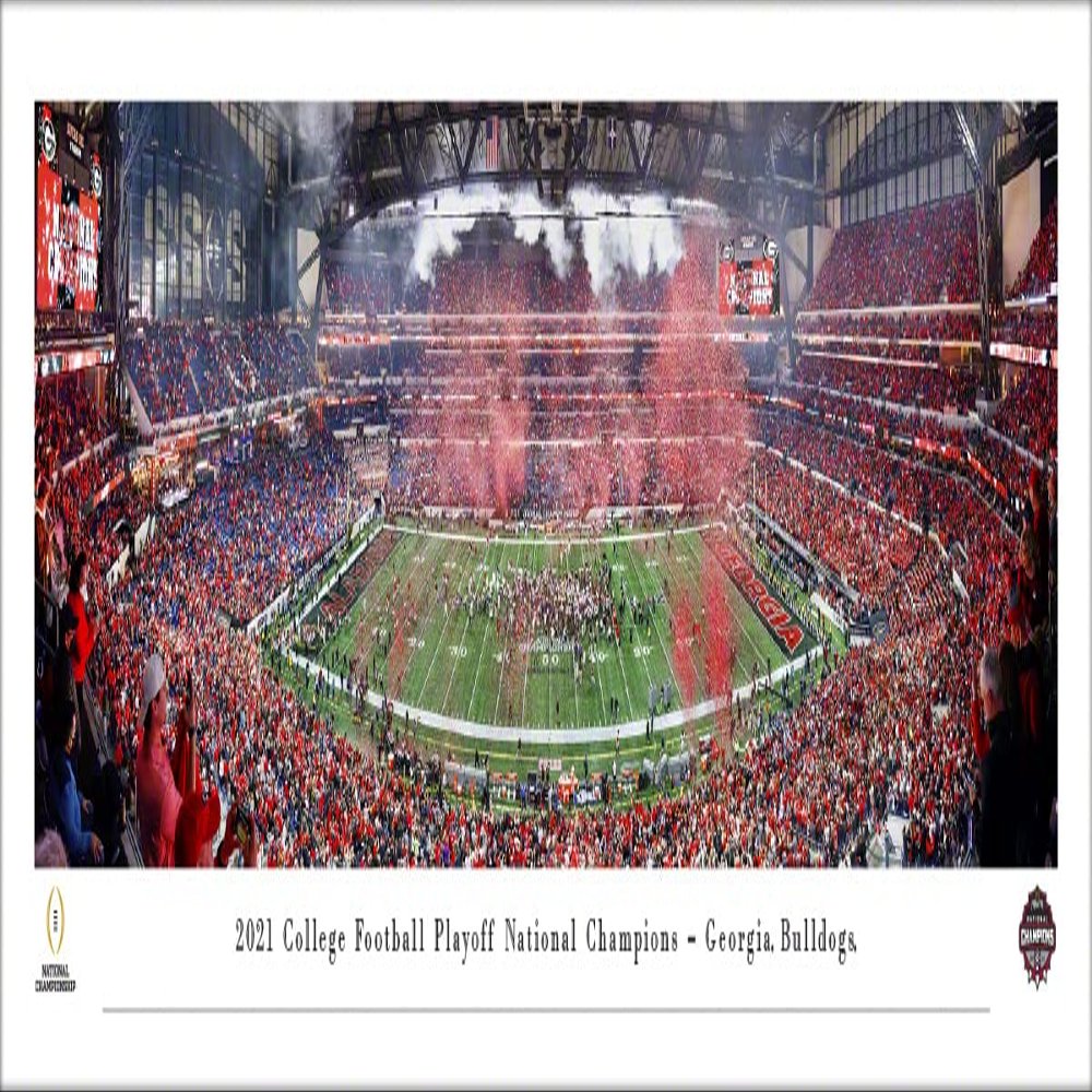 Georgia Bulldogs, 2021 College Football National Champions - Unframed 40 x 13.5 Poster by Blakeway Panoramas