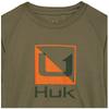 HUK Kids' Standard Pursuit Long Sleeve Sun Protecting Fishing Shirt, Reflection-Moss, Small view 4