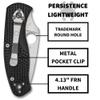 Spyderco Persistence Lightweight Knife with 2.77" Stainless Steel Blade and Durable Black FRN Handle - PlainEdge - C136PBK view 4