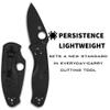 Spyderco Persistence Lightweight Pocket Knife - Durable Black Oxide Blade with Bi-Directional Textured FRN Handle - Everyday Carry Folding Knife for Tactical End Users view 2