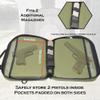 Exos Double Pistol Case - Tactical Double Soft Pistol Gun Bag - Handgun Carrying Case with Compartments - Hand Gun Storage Bag with MOLLE Webbing and Padded Interior - Designed in USA (Olive Drab) view 3