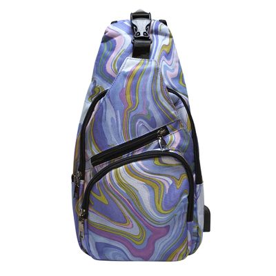 Nupouch Anti-Theft Daypack: Anti Theft Crossbody Bag, Lightweight for Travel, Hiking, or Everyday Pickpocket Protection, Large, Amethyst Swirl