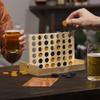 Foster & Rye Four and Win - Classic Board Game, Games for 2 Players Vintage Wood Design - Board Game Tabletop view 4