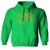 0459. Big Graphic Printed Egyptian Egypt Ancient Anubis Horus Eye god King Gold Sweatshirt Pullover Hoodie (Irish X-Large) view 1