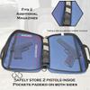 Exos Double Pistol Case - Tactical Double Soft Pistol Gun Bag - Handgun Carrying Case with Compartments - Hand Gun Storage Bag with MOLLE Webbing and Padded Interior - Designed in USA (Navy) view 3