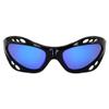 Birdz Eyewear Seahawk Padded Polarized Sunglasses 2 Pairs w/Strap Water Sports Surfing Kayaking Jetski Black w/Blue & Purple Mirror Lenses view 2
