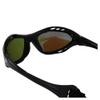 Birdz Eyewear Seahawk Padded Polarized Sunglasses 2 Pairs w/Strap Water Sports Surfing Kayaking Jetski Black w/Blue & Purple Mirror Lenses view 4