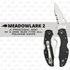 Spyderco Byrd Meadowlark 2 Lightweight Folding Utility Knife with 2.90" Stainless Steel Wharncliffe Blade and Black Non-Slip FRN Handle - Everyday Carry - PlainEdge - BY04SBKWC2 view 2