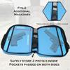 Exos Double Pistol Case - Tactical Double Soft Pistol Gun Bag - Handgun Carrying Case with Compartments - Hand Gun Storage Bag with MOLLE Webbing and Padded Interior - Designed in USA (Turquoise) view 3