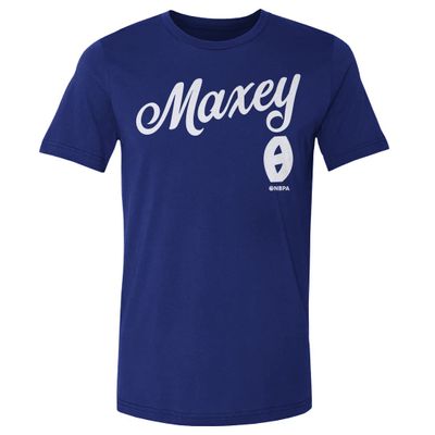 500 LEVEL Tyrese Maxey Shirt (Cotton, XX-Large, Royal Blue) - Tyrese Maxey Philadelphia Script WHT