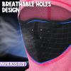 Kids Balaclava Ski Mask (with Breathable Holes) Windproof Winter Fleece Neck Face Warmer Boys Girls Hot Pink view 2