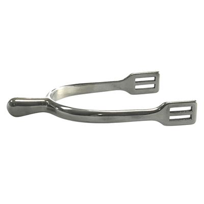 AJ Tack Ladies Stainless Steel Smooth Knob Dressage Spurs