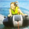 Hardcore Towable Tube | Heavy Duty 54" Single Rider Boating Tube with Handles Yellow-Green view 3