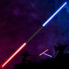 FEROXO Light Saber, Dual Light Sabers for Kids Halloween Dress Up Costume Party, Toy Light Swords Set with FX Sound (Motion Sensitive) for Christmas Presents, Birthday Gift view 1