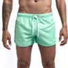 Mens Swimming Trunks No Mesh Liner Quick Dry Running Workout Shorts Pockets Casual Summer Solid Beach Shorts Swimwear Mint Green view 1