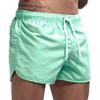 Mens Swimming Trunks No Mesh Liner Quick Dry Running Workout Shorts Pockets Casual Summer Solid Beach Shorts Swimwear Mint Green view 2