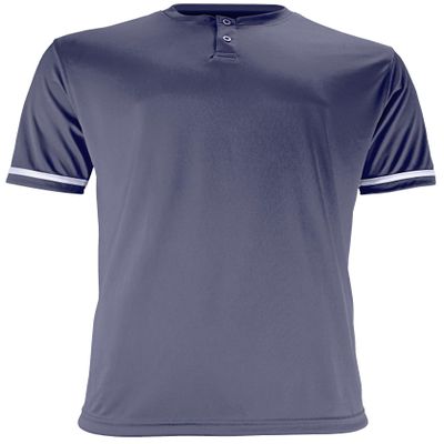 Epic Men's Two-Button Henley Short-Sleeve Blue Baseball & Softball Jersey S