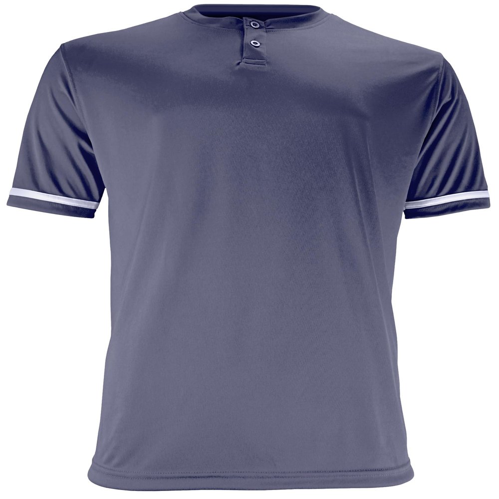 Epic Men's Two-Button Henley Short-Sleeve Blue Baseball & Softball Jersey S