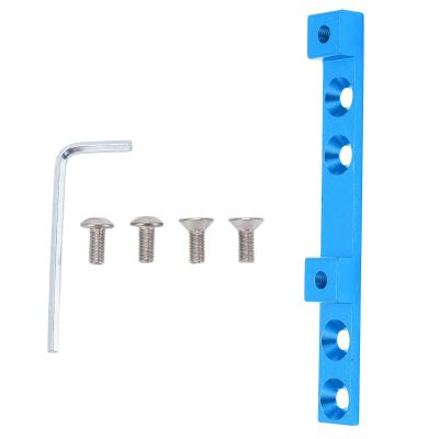 Buachois Bike Bottle Cage Mounting Base, 107 x 12 x 8mm 4 Hole Bicycle Position Cage Mounts, Hole Position Adjustment Adapter for Road Mountain Bike Frame(Blue)