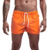Mens Swimming Trunks No Mesh Liner Quick Dry Running Workout Shorts Pockets Casual Summer Solid Beach Shorts Swimwear Orange view 1