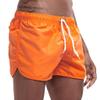 Mens Swimming Trunks No Mesh Liner Quick Dry Running Workout Shorts Pockets Casual Summer Solid Beach Shorts Swimwear Orange view 2
