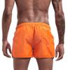 Mens Swimming Trunks No Mesh Liner Quick Dry Running Workout Shorts Pockets Casual Summer Solid Beach Shorts Swimwear Orange view 3