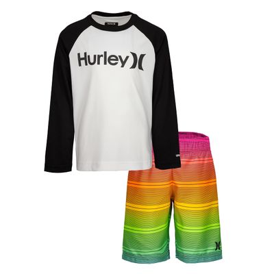 Hurley Boys Swim Suit 2-Piece Outfit Set, Multi, 2T