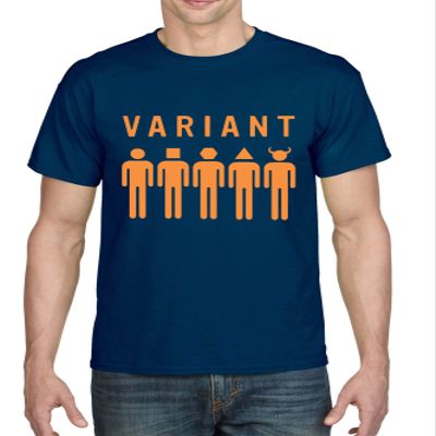ALLNTRENDS Variant Graphic Men's T Shirt (XL, Navy Blue)