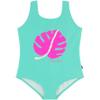 Nautica Girls' One-Piece Swimsuit with UPF 50+ Sun Protection, Quick Drying Bathing Suit, Cockatoo Palm, 12-14 view 1