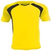 Epic Adult Madrid V-Neck Yellow/Black Soccer Jersey XL view 2