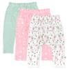 HonestBaby Baby Infant Organic Cotton Cuff-Less Harem Pants Multi-Pack, Multicolor, 0-3 Months view 1